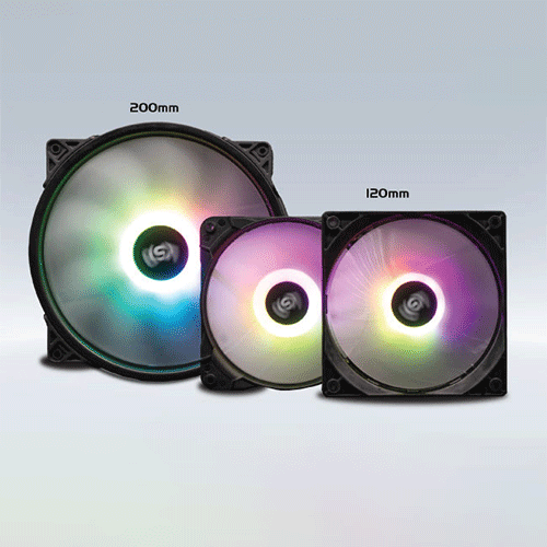 Bộ 3 Fan Led RGB VSP 2020 (Fan theo case ES6 và ES7, 1Fan 20cm và 2Fan 12cm)