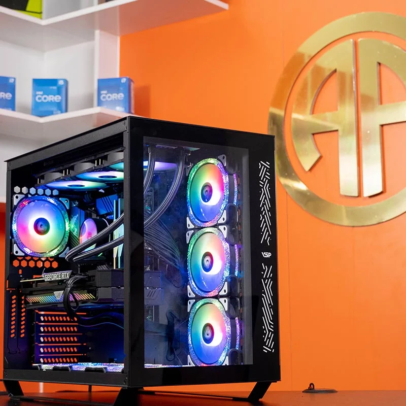 PC Gaming Màu Trắng Bể Cá Z690 I9 13900k 32GB RTX 3070 Vga Like new