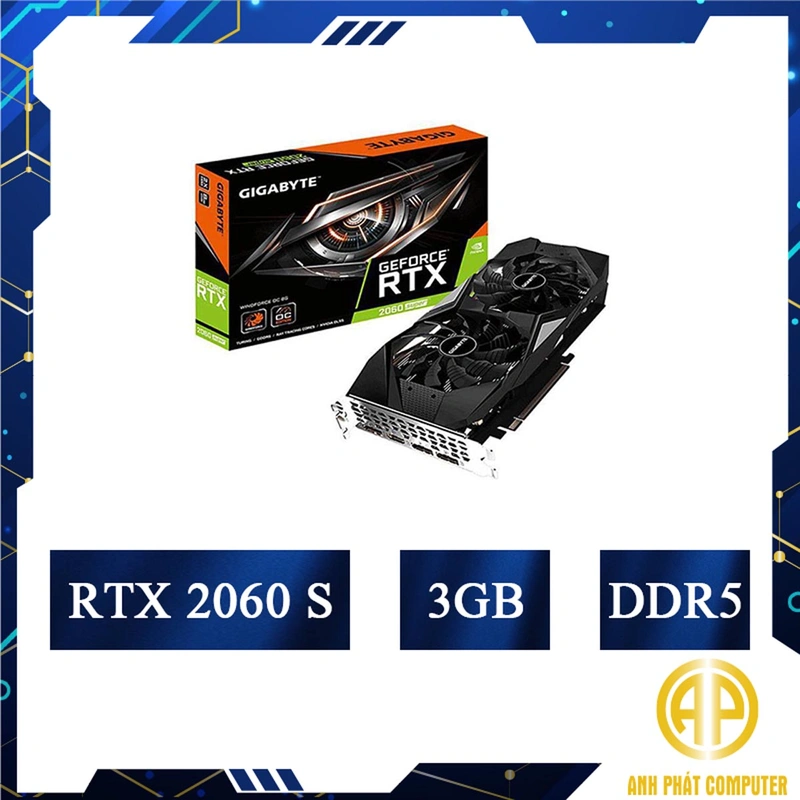 Card màn hình cũ GIGABYTE RTX 2060 Super 8GB Windforce OC 2 Fan