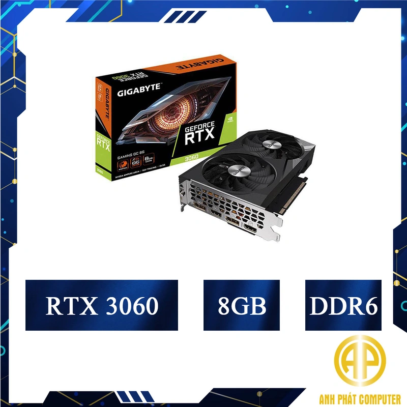 Card màn hình Gigabyte RTX 3060 GAMING OC 8GB (GV-N3060GAMING OC-8GD)