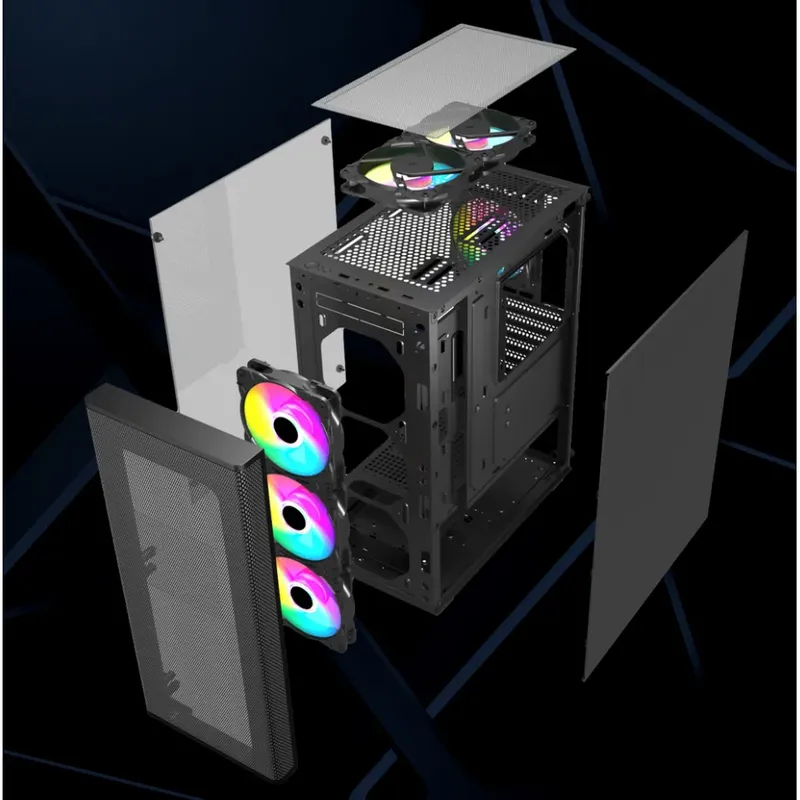 Vỏ case MIK Aion Black | Kèm sẵn 3 Fan RGB
