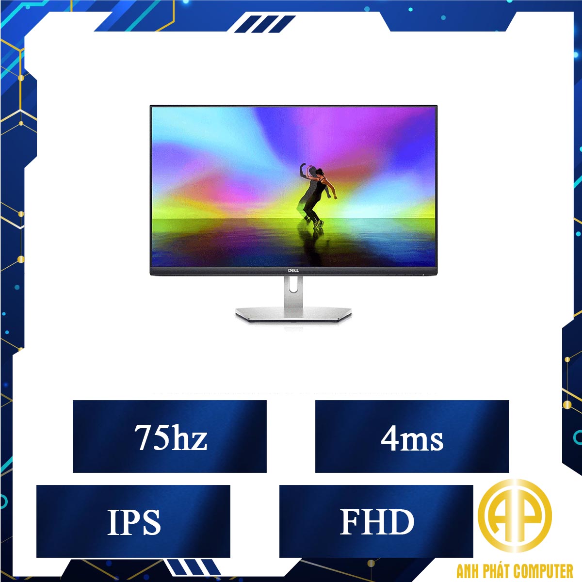 Màn hình máy tính Dell S2721H (27inch/FHD/IPS/75Hz/4ms/Loa) 