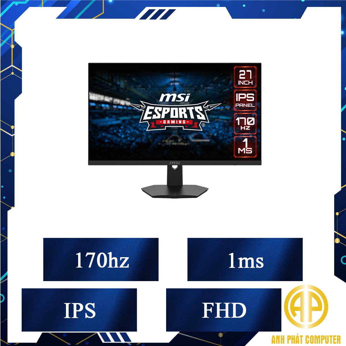 Màn hình máy tính MSI OPTIX G274 (27 inch/FHD/IPS/170Hz/1ms)