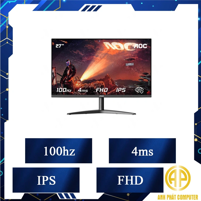 Màn hình máy tính AOC 27B1H2 (27 inch/FHD/IPS/100Hz/4ms)