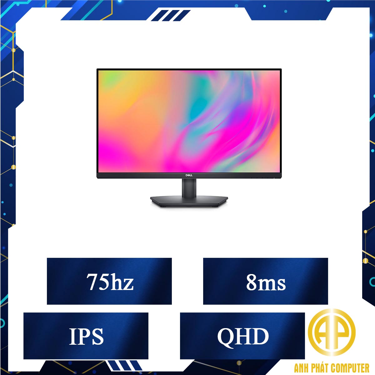 Màn hình máy tính Dell SE2723DS (27 inch/QHD/IPS/75Hz/8ms/350 nits/HDMI+DP+Audio)