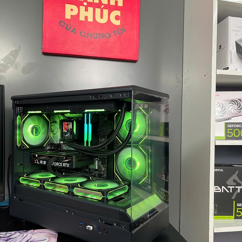 Pc Gaming Bể Cá Đen B760M I5 14400F 16GB RTX 5060 ( All New)