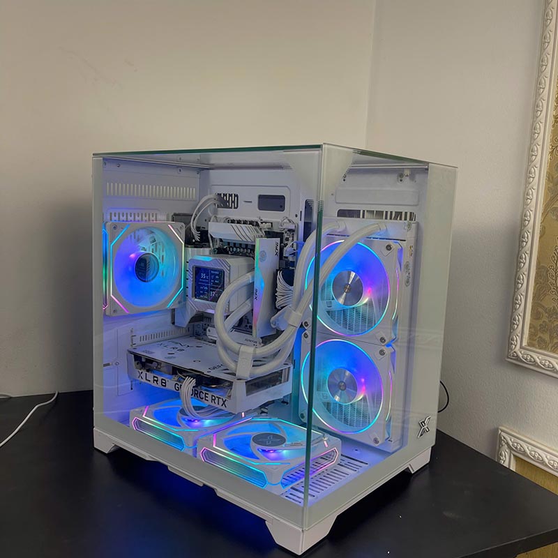 Pc Gaming Bể Cá 3 Mặt Kính Trắng H610M I3 12100F 16GB RTX 5060 ( All New)