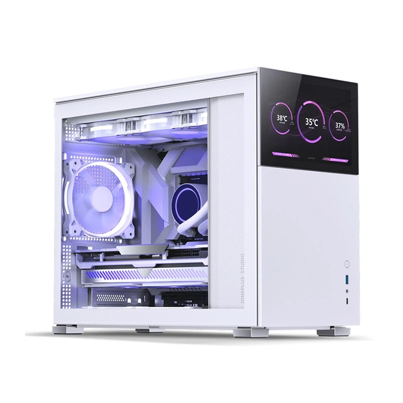 Vỏ case Jonsbo D31 STD SC White ( Mini Tower/Màu Trắng/Màn Hình Phụ 8'')