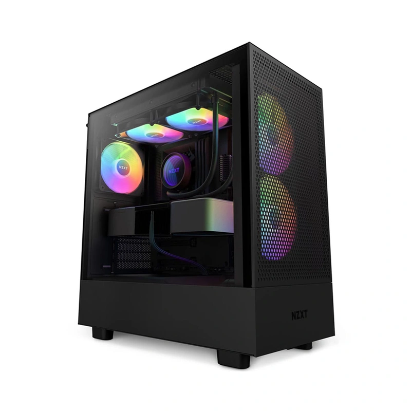 Vỏ Case NZXT H5 Flow RGB (ATX, Đen, Kèm 2 Fan)