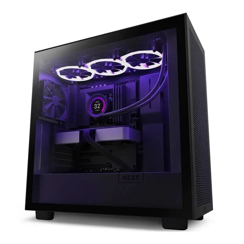 Vỏ Case NZXT H7 Flow RGB all black (Mid Tower/Màu Đen)