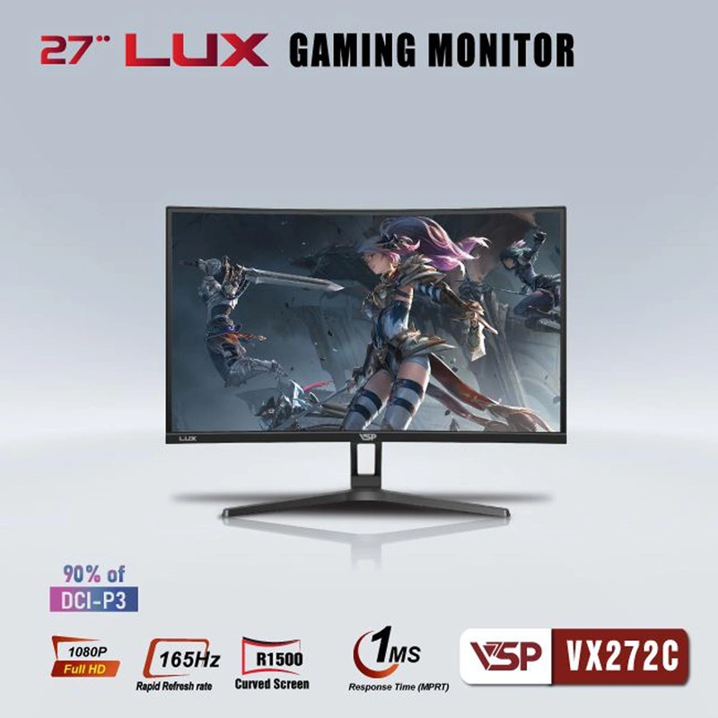 Màn hình máy tính VSP VX272C 27in Cong 165Hz 1ms