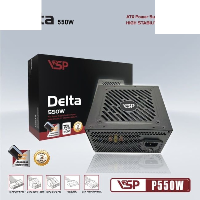 Nguồn Máy Tính VSP Delta P550W | 550W, ATX