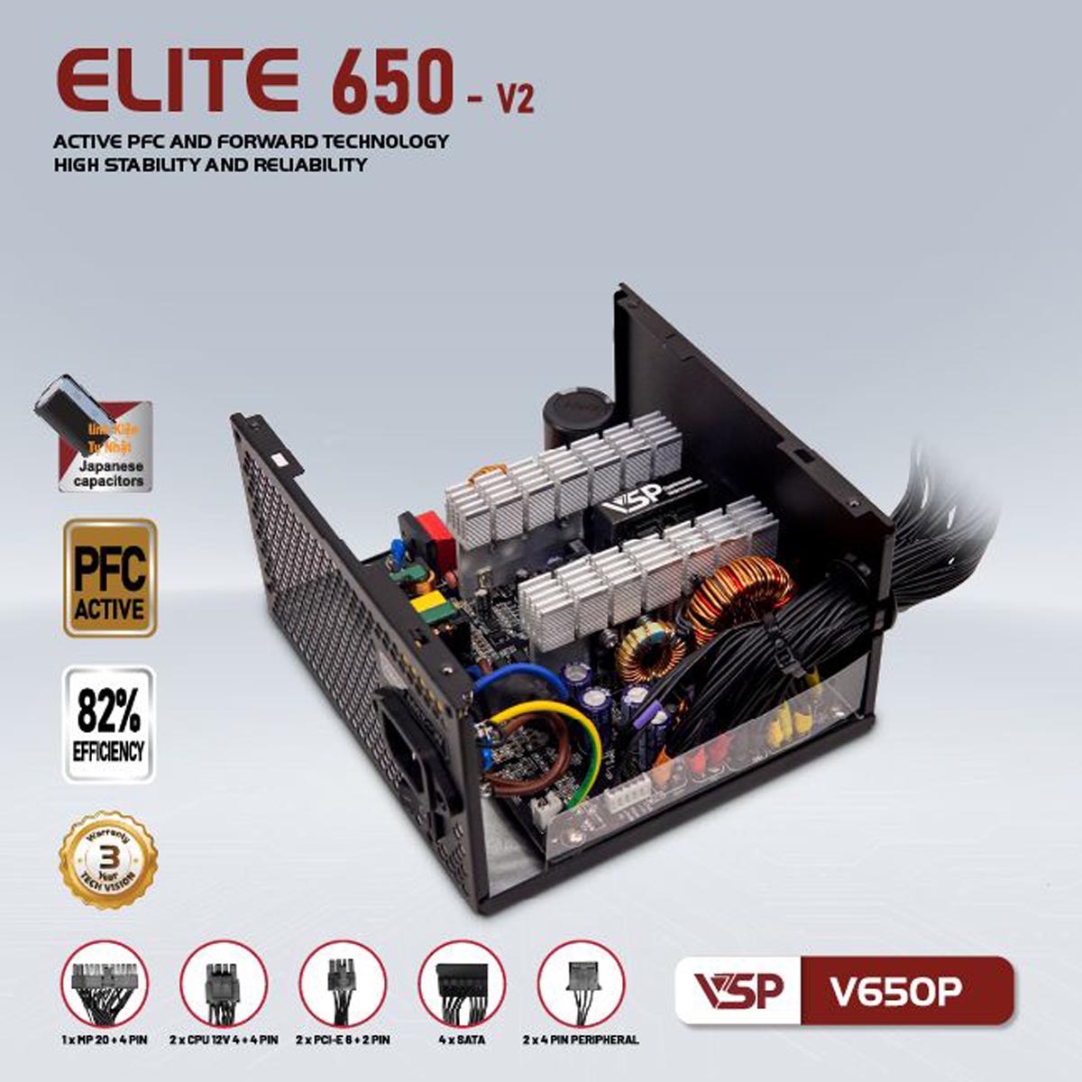 Nguồn máy tính VSP V650P-V2