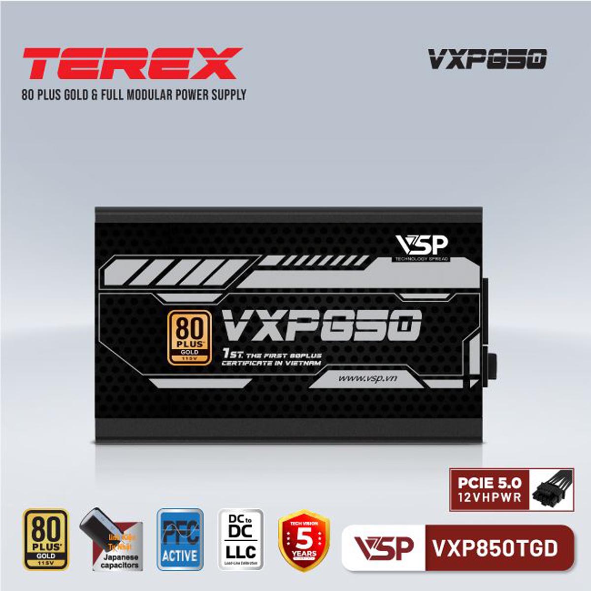 Nguồn máy tính VSP TEREX VXP850TGD