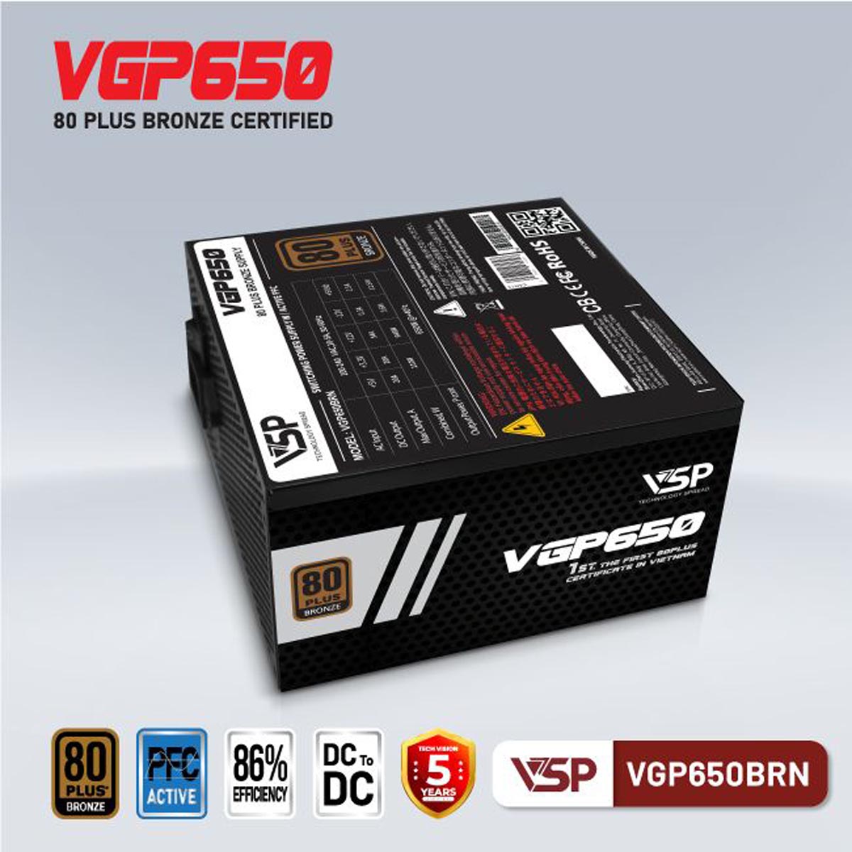 Nguồn máy tính VSP VGP650BRN 