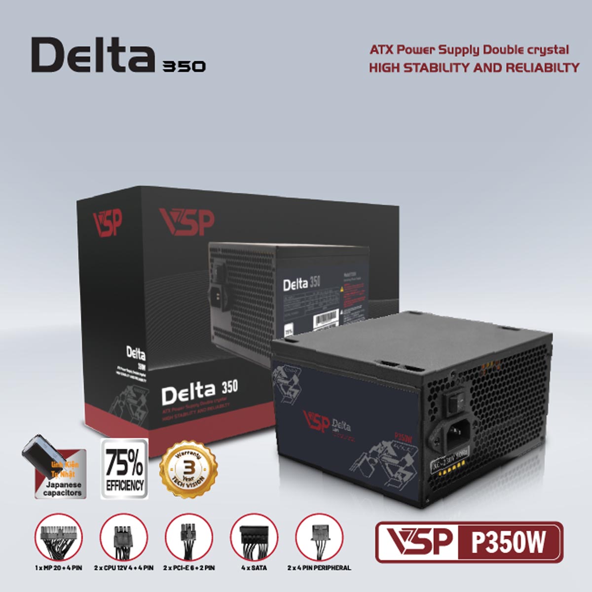 Nguồn máy tính VSP Delta P350W