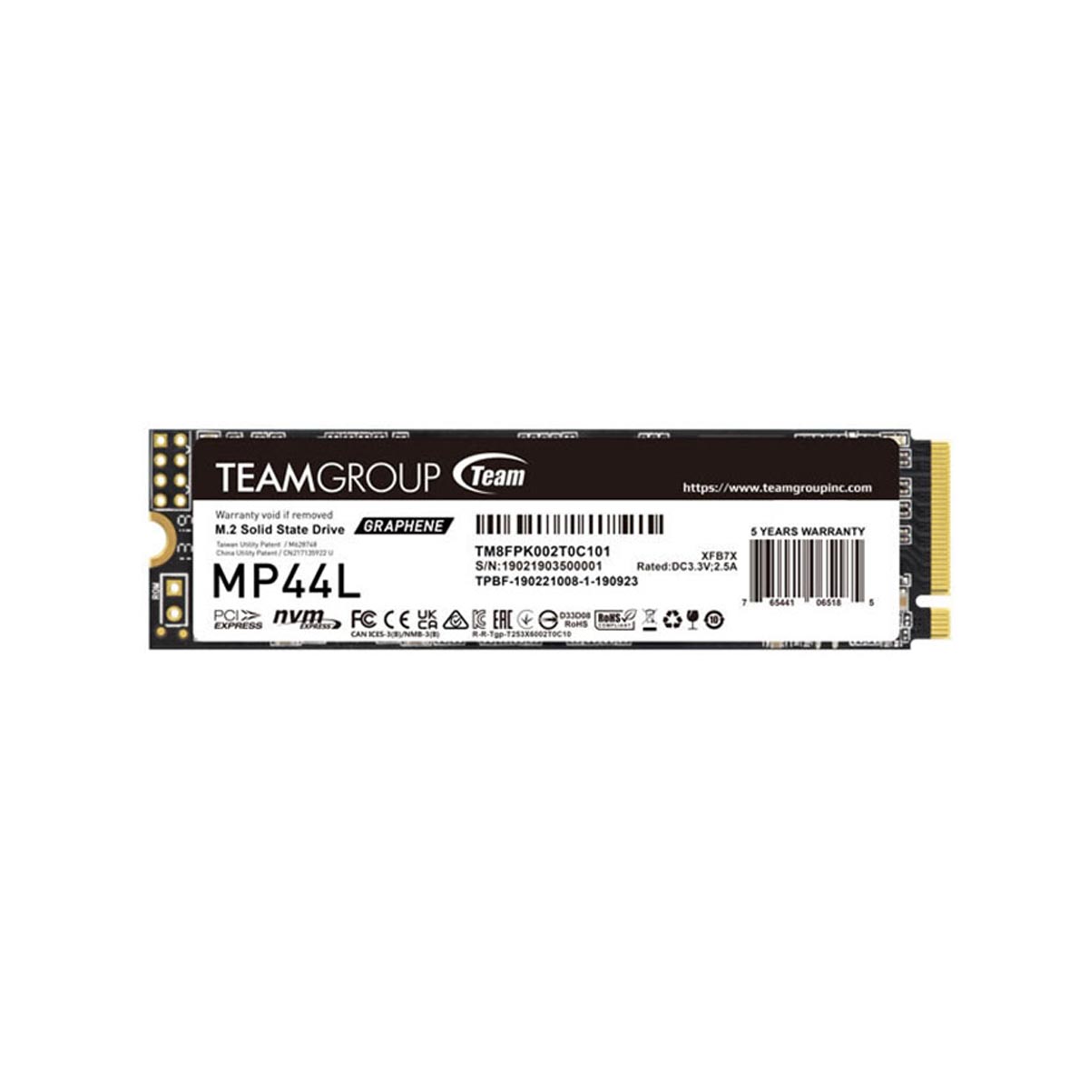 Ổ cứng SSD Teamgroup MP44L 500GB M.2 2280 PCIe 4.0x4 (Đọc 5000MB/s, Ghi 2500MB/s) - (TM8FPK500G0C101)