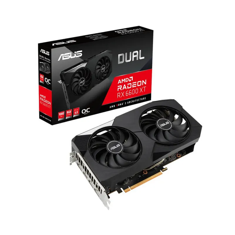 Card màn hình cũ ASUS Dual Radeon RX 6600 XT OC Edition 8GB