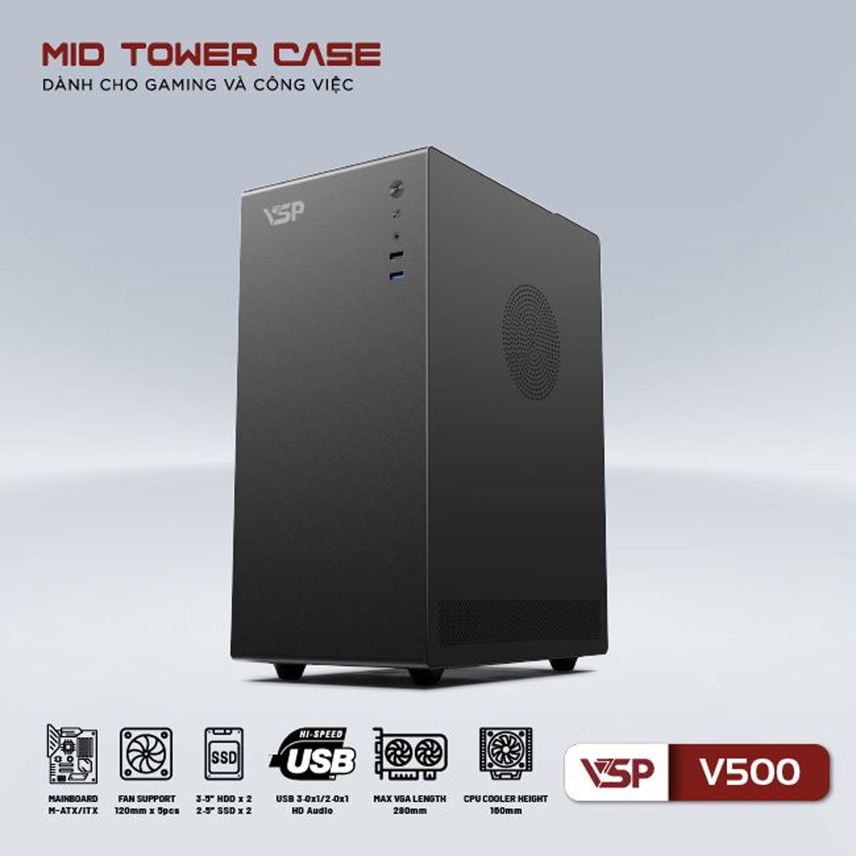 Vỏ Case VSP V500 Đen