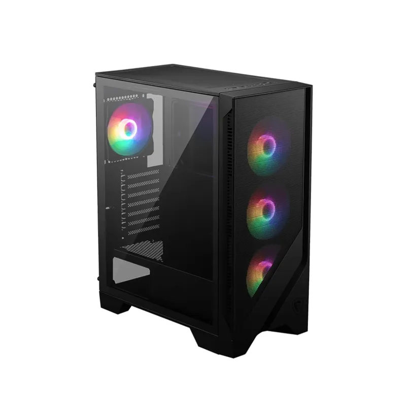 Vỏ case MSI MAG FORGE 120A AIRFLOW (Mid Tower/Màu Đen/Kèm 6 fan ARGB)