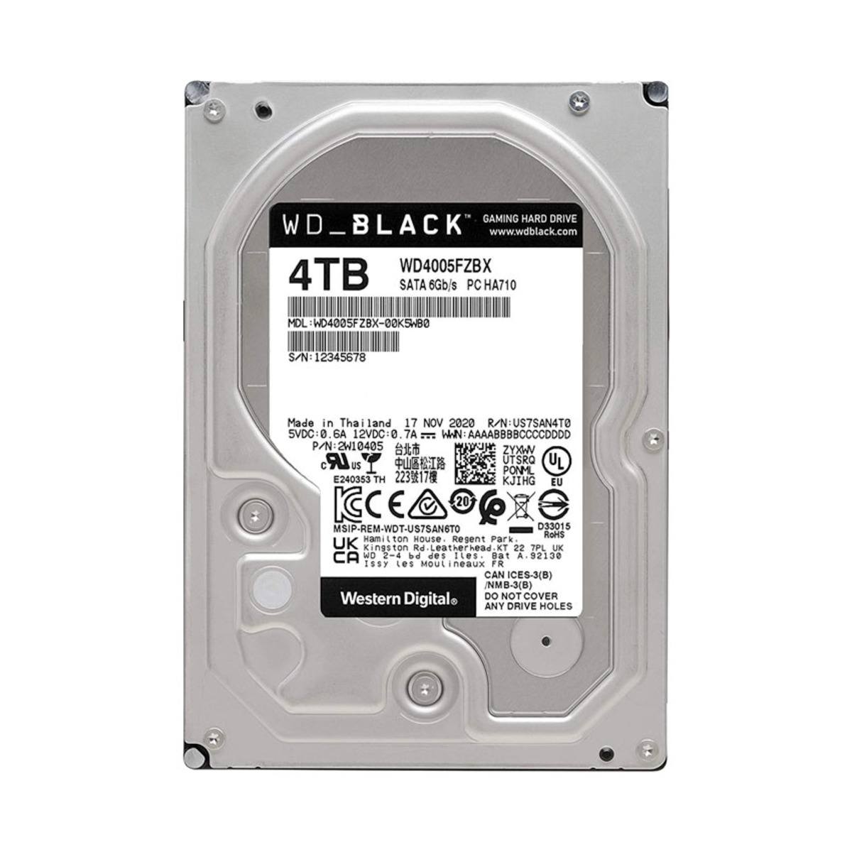 Ổ cứng HDD Wd Sata 3 4Tb Caviar Black 3.5Inch 7200Rpm (WD4005FZBX)