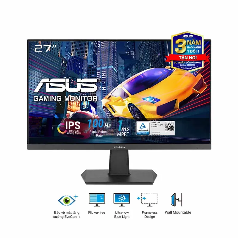 Màn Hình Máy Tính ASUS VA27EHF 27Inch IPS 100Hz viền mỏng