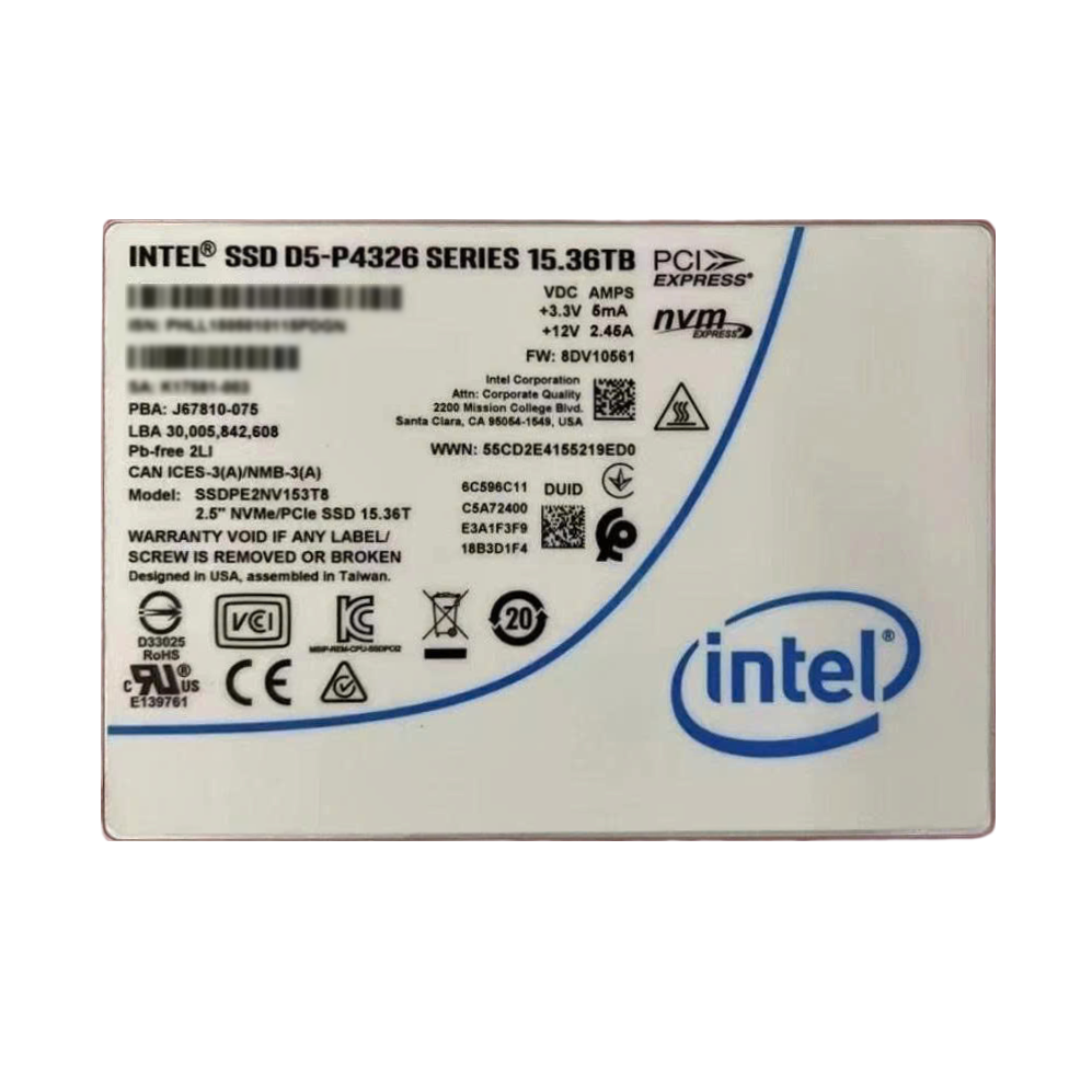 Ổ cứng SSD 15,36TB Intel D5 P4326