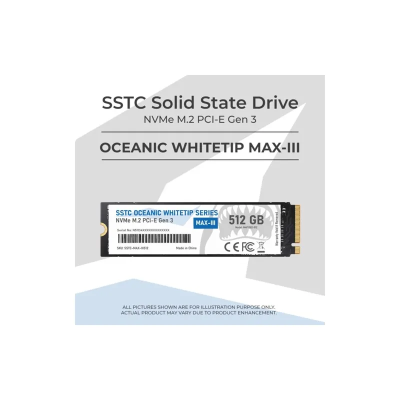 Ổ cứng SSD SSTC 256GB Oceanic Whitetip MAX-III M2 NVME Gen3x4