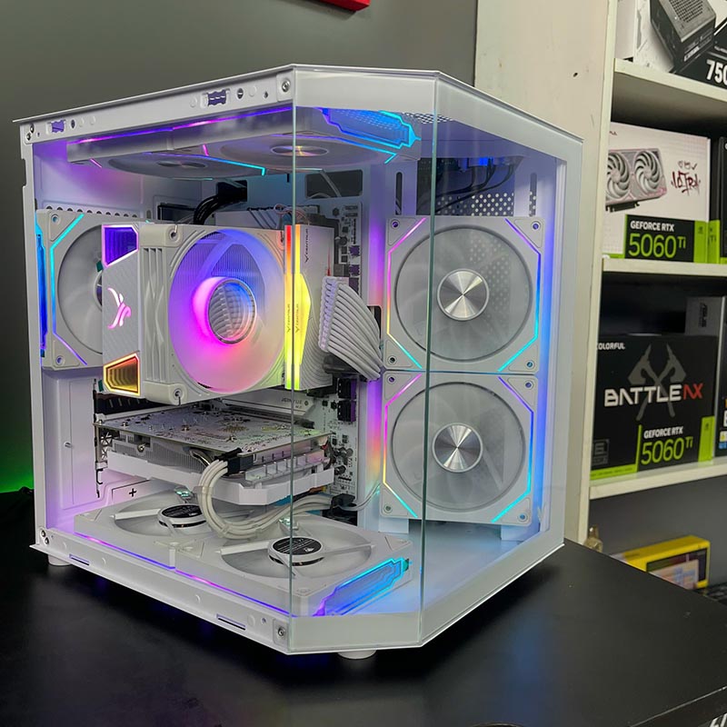 Pc Gaming Bể Cá Trắng B760M I5 12400F 16GB RTX 3050 ( All New)