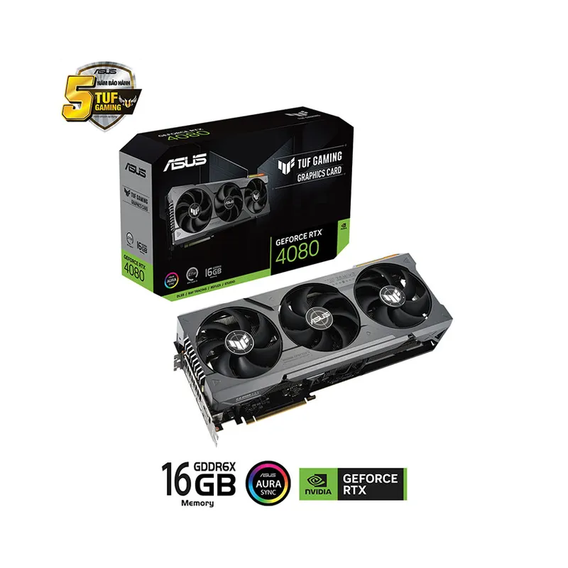 Card màn hình cũ ASUS RTX 4080 TUF Gaming OC 16GB
