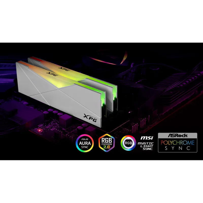 Ram PC Adata XPG Spectrix D50 8GB DDR4 3200Mhz RGB White
