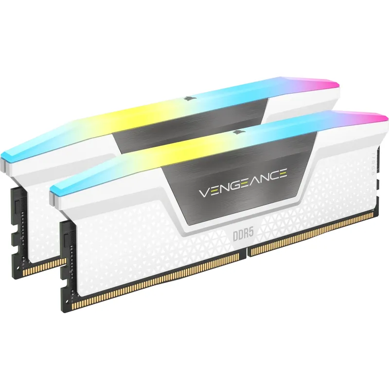 Ram Corsair Vengeance RGB White 32GB | 2 x 16GB, DDR5, 6000MHz (CMH32GX5M2E6000C36W)