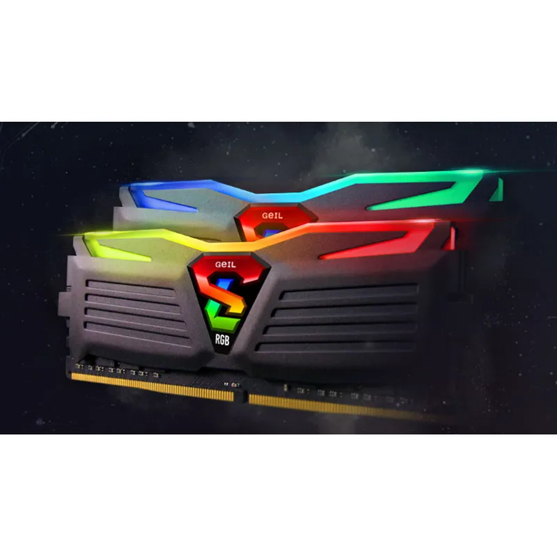 Ram Geil Super Luce RGB Black DDR4 16GB 3200MHz (GLS416GB3200C16BSC)