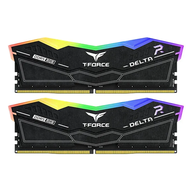 Ram DDR5 TEAMGROUP 32G/6000 T-Force Delta Black RGB (2x16GB) Tản Nhiệt (FF3D532G6000HC38ADC01)