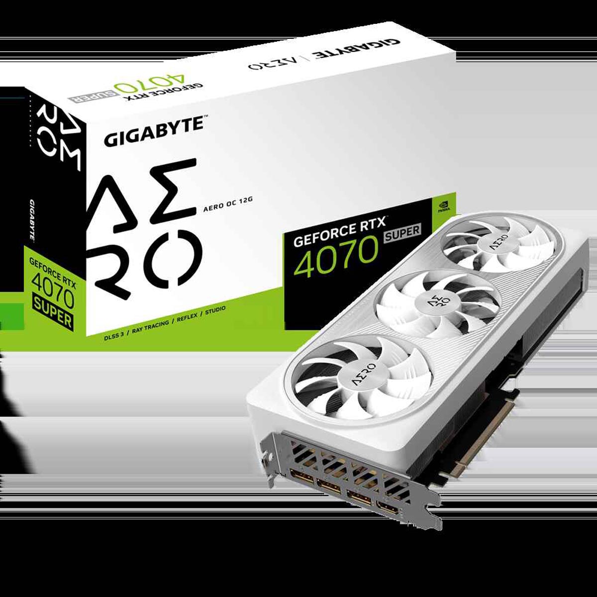 Card màn hình GIGABYTE GeForce RTX 4070 SUPER AERO OC 12G (GV-N407SAERO OC-12GD)