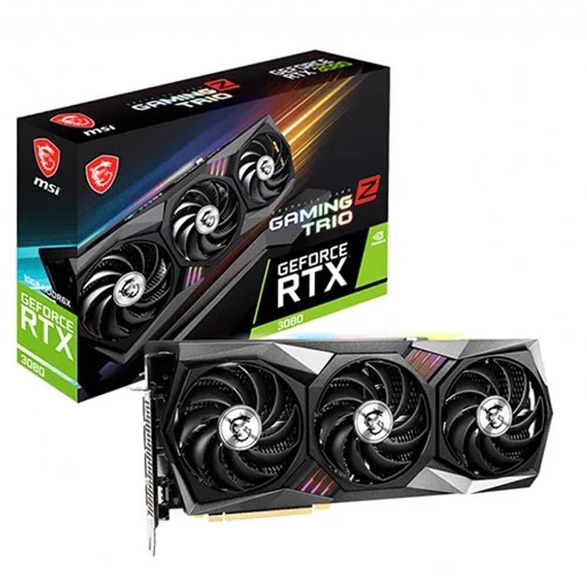 Card Màn Hình MSI RTX 3080 10G LHR 3 Fan V2 Gaming Z Trio