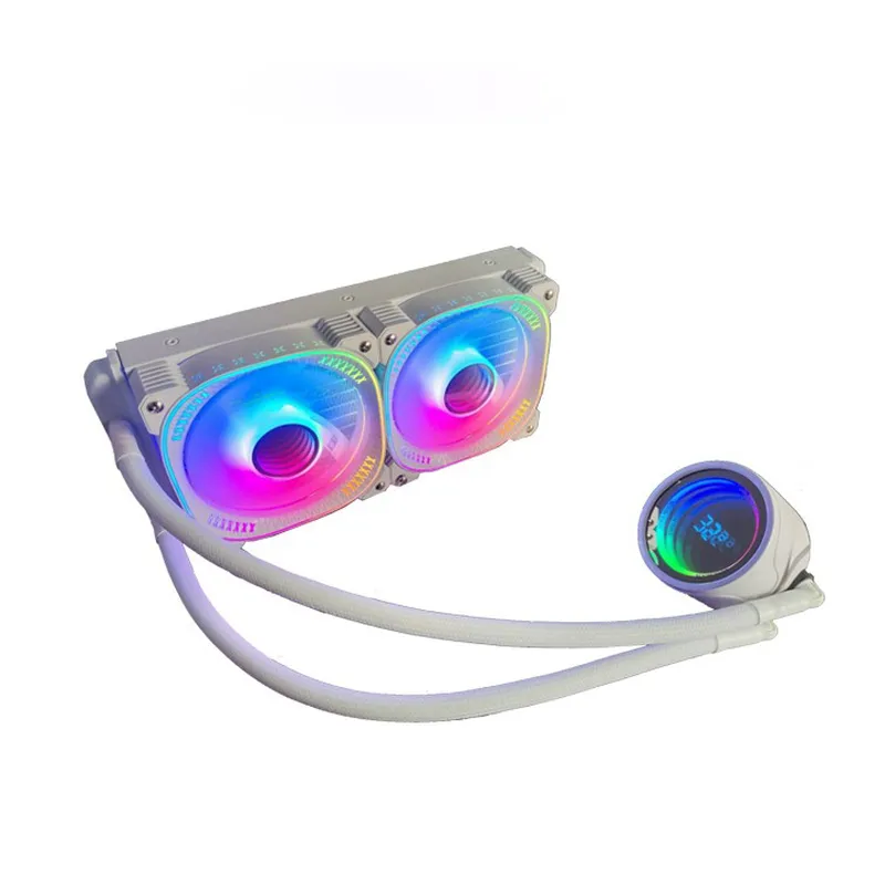Tản nhiệt nước Coolmoon TY1 240 White | Mặt gương kèm nhiệt độ, trắng