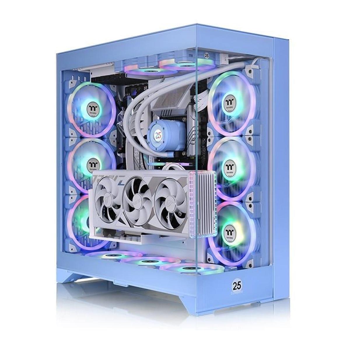 Vỏ case Thermaltake CTE E600 MX Hydrangea Blue Mid Tower Chassis | Xanh, không kèm fan (CA-1Y3-00MFWN-00)