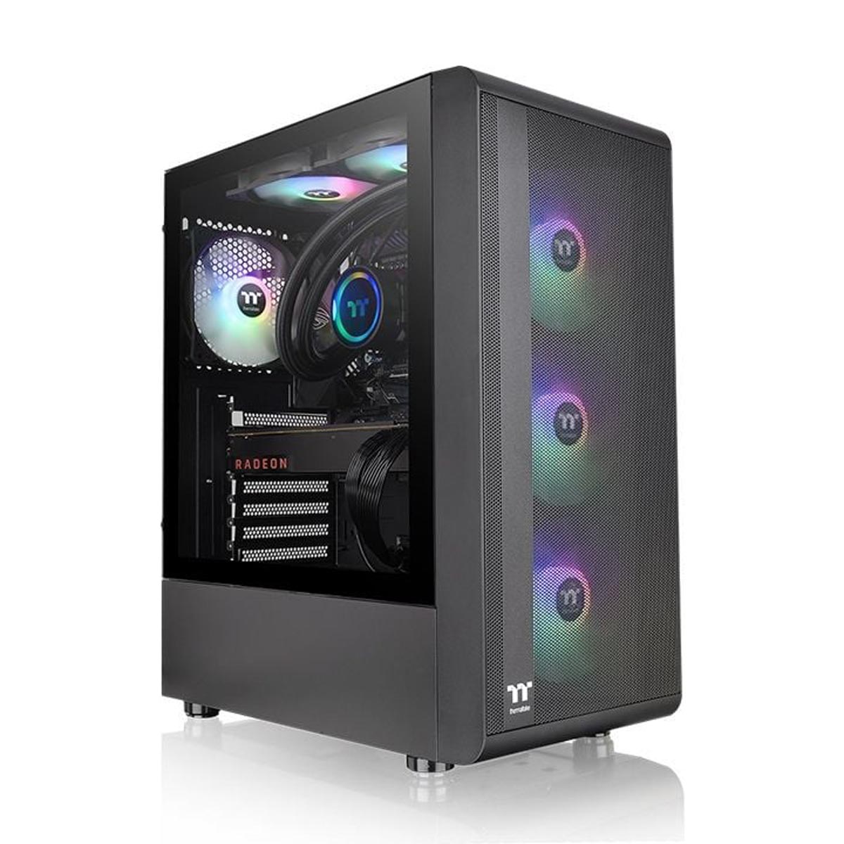 Vỏ case Thermaltake S200 TG ARGB Mid Tower Chassis | Đen, sẵn 4 fan ARGB (CA-1X2-00M1WN-00)