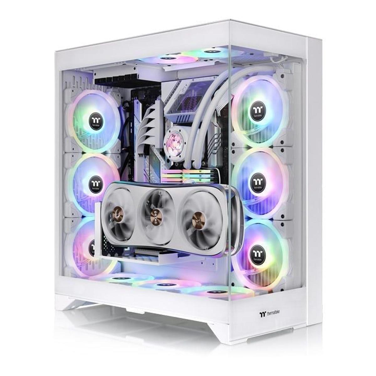 Vỏ case Thermaltake CTE E600 MX Snow Mid Tower Chassis | Trắng, không kèm fan (CA-1Y3-00M6WN-00)