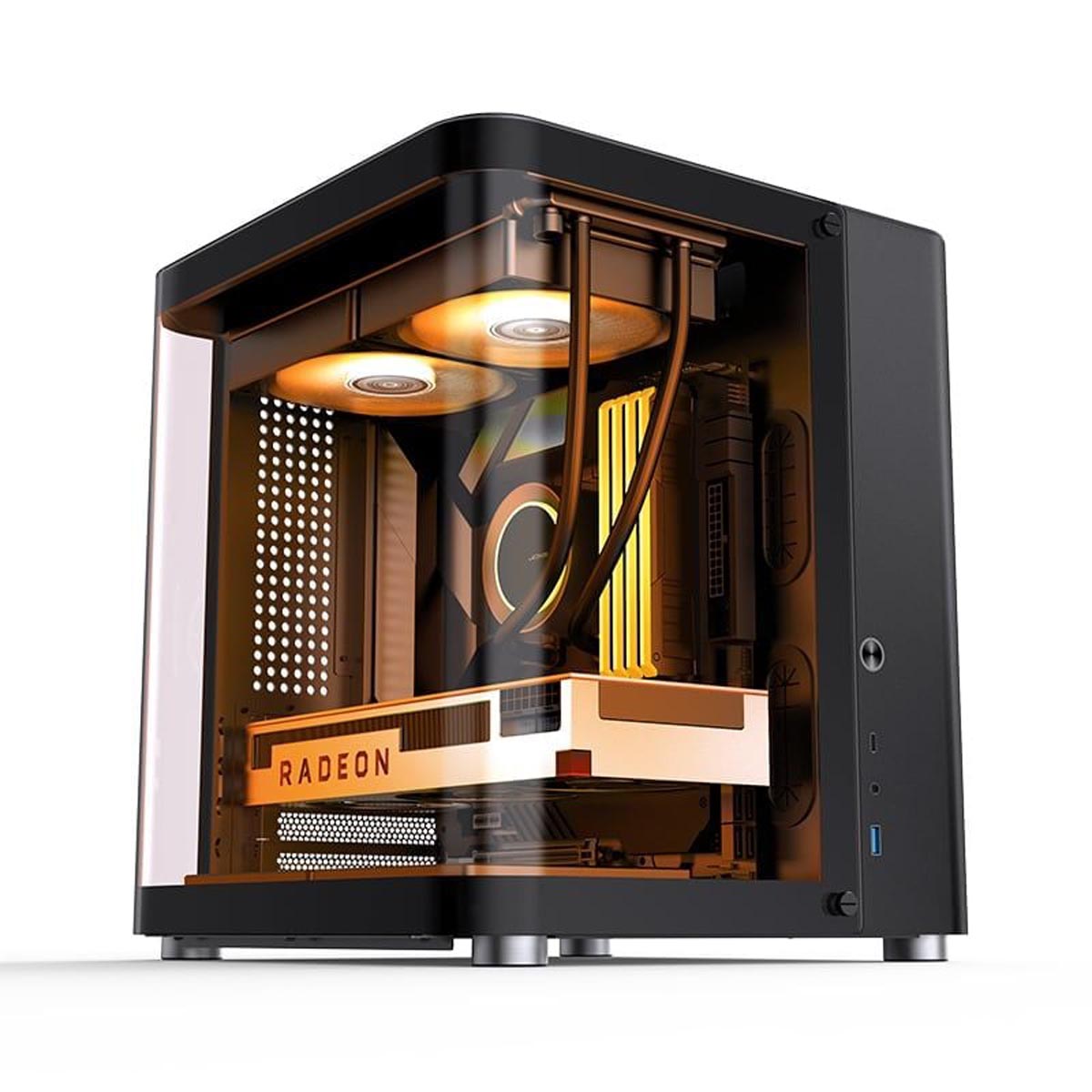 Vỏ case Jonsbo TK-1 2.0 - Đen | Micro-ATX