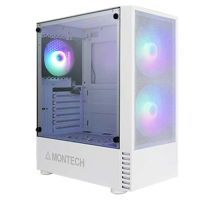 Vỏ case Montech X2 White (Trắng) (Tặng 3 Fan Rainbow)