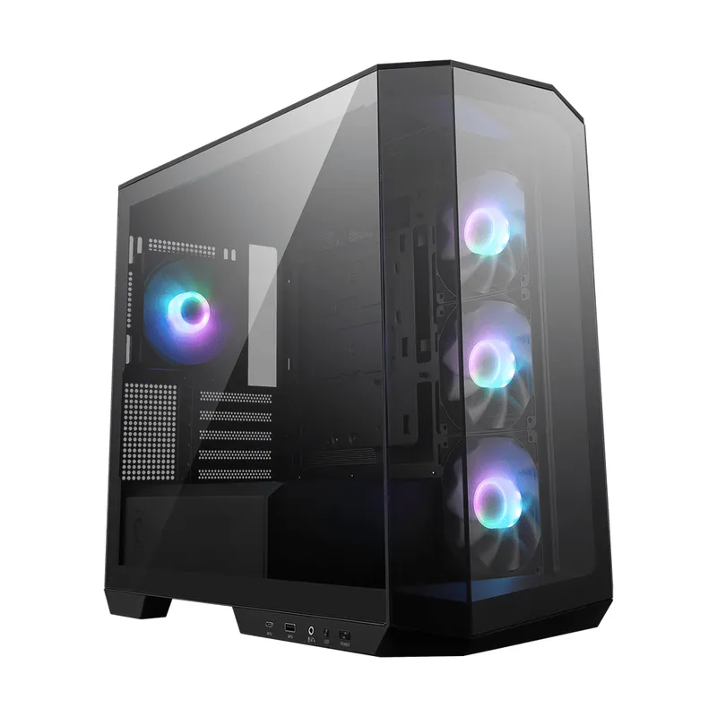 Vỏ case MSI MAG Pano M100R PZ - Trắng | Kèm sẵn 4 fan