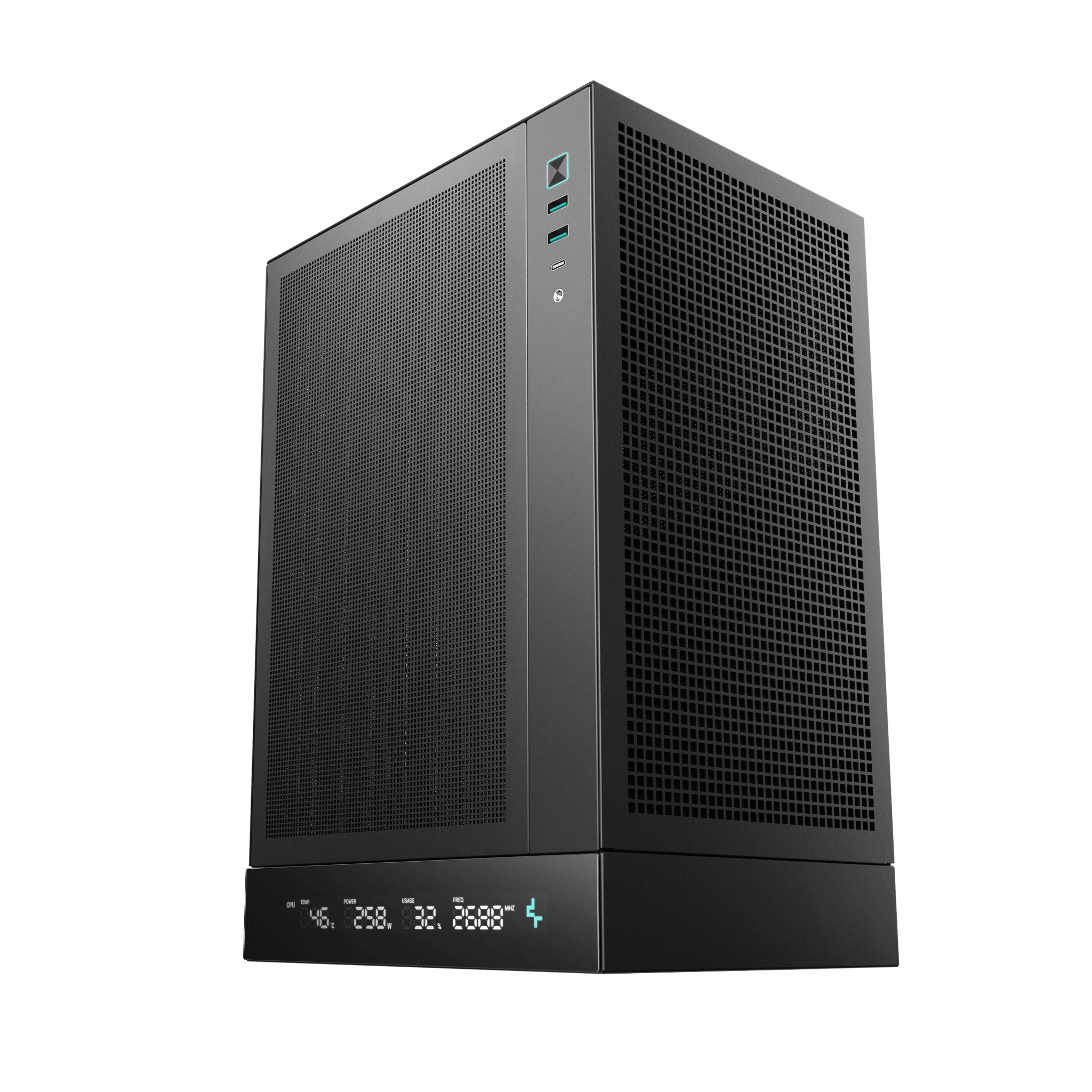 Vỏ Case Deepcool CH170 Digital - Black | Không kèm fan