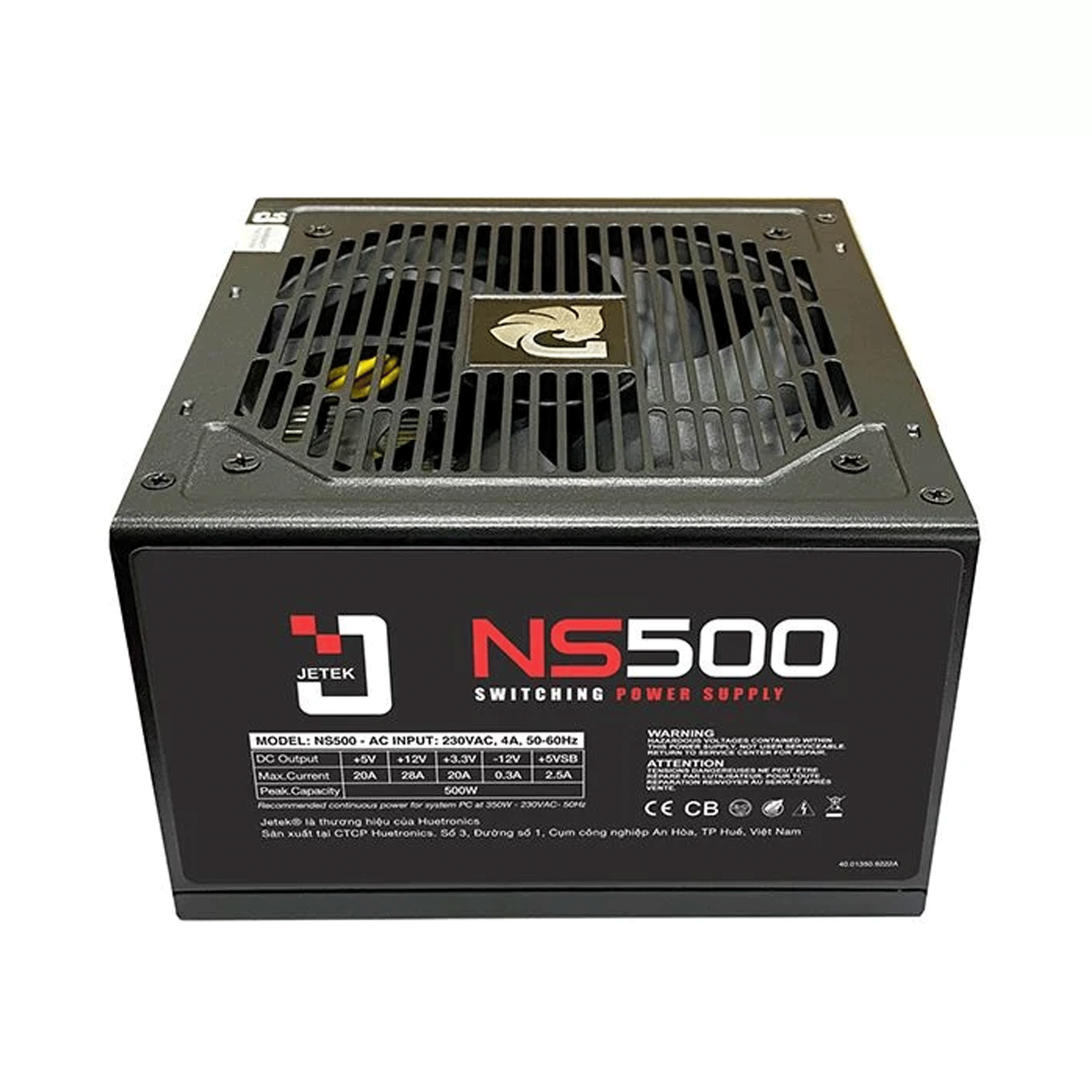 Nguồn Máy Tính Jetek STAR Power NS500 500W + Dây Nguồn Máy Tính máy tính