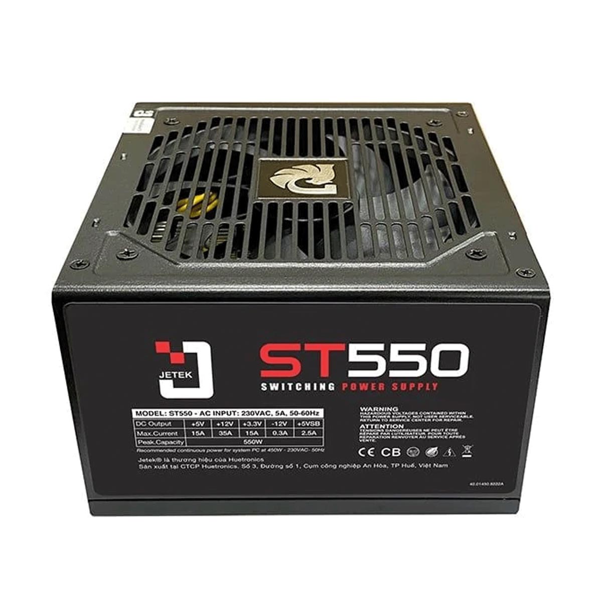 Nguồn Máy Tính Jetek J Series 550W Plus (ST550 POWER SUPPLY ATX 12V PFC)