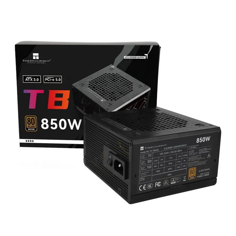 Nguồn Máy Tính Thermalright TB-550S nhập khẩu - Đen | 550W, 80 Plus Bronze, ATX 3.0