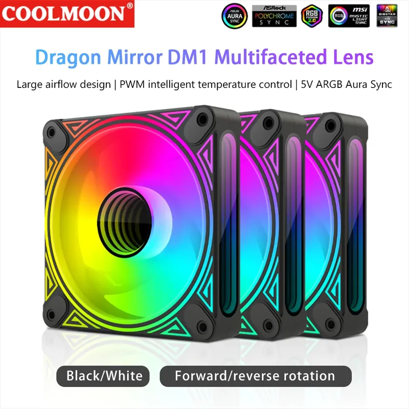Fan Case Led ARGB Coolmoon TY1 | Trắng, Sync Main