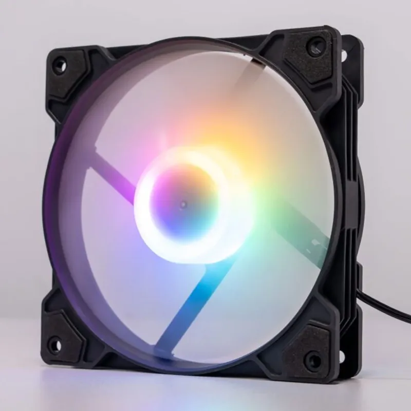 Fan Case CoolMoon K8 - Đen | 12cm, Auto RGB (Chuyển màu không cần HUB)