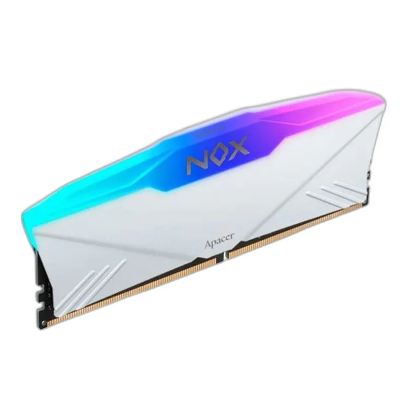 Ram Apacer NOX RGB White 16GB: Tốc độ 3200MHz, thiết kế đẹp mắt với ánh sáng RGB.
